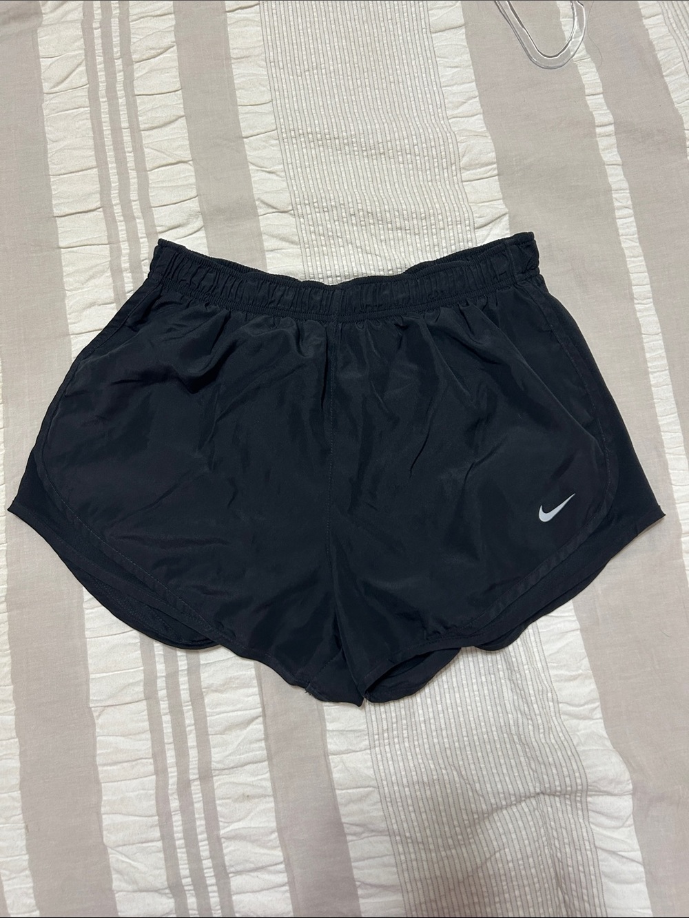 Nike Black Women's Athletic Running Shorts with Reflective Swoosh